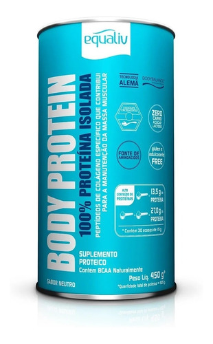 Body Protein Equaliv 450g 100% Proteína Isolada #oferta