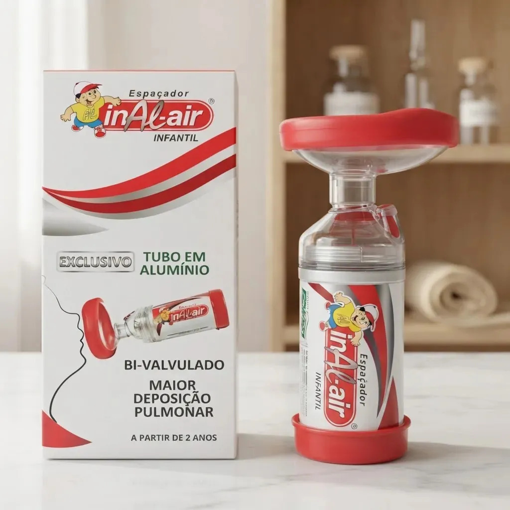 Espaçador Infantil Rsmed Inal-air Aluminio Com Mascara Para Crianças