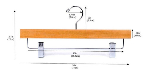 Ganchos Para Ropa De Madera Importados. 2-pack