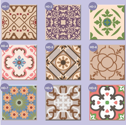 Imagem 2 de 10 de 10 Adesivo Azulejo Português Ladrilho Hidráulico 15x15 Cm D+