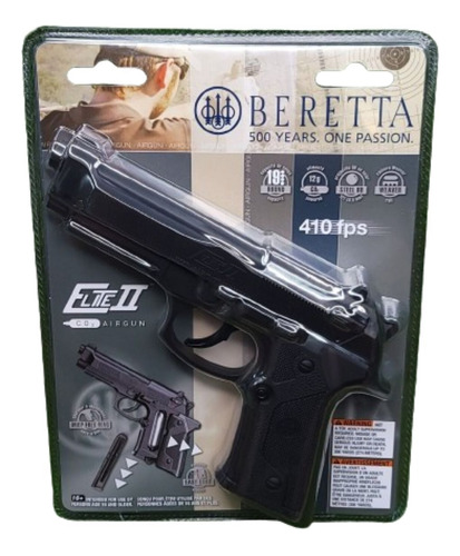 Marcadora Pistola Beretta Elite Il Co2 Bbs Metal .177 Xrt C