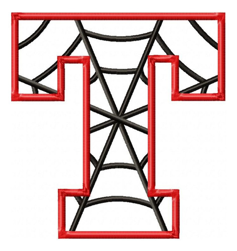 Matriz Bordado Maquina Monograma T Telaraña Letra T 4476