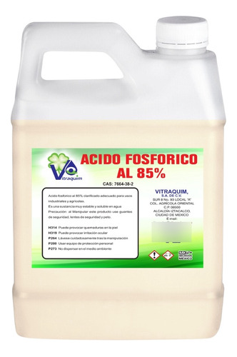 Acido Fosforico Al 85% 1 Litro Vitraquim Materia