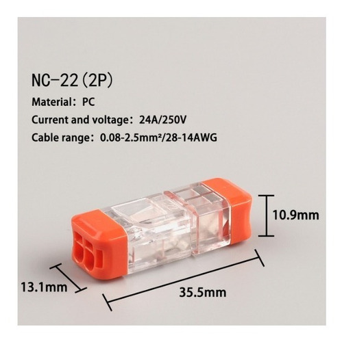 Imagem 6 de 6 de Kit 20 Conectores 2 Vias Engate Rápido