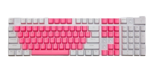 Imagen 3 de 3 de Keycaps Set Color Blanco + Fucsia