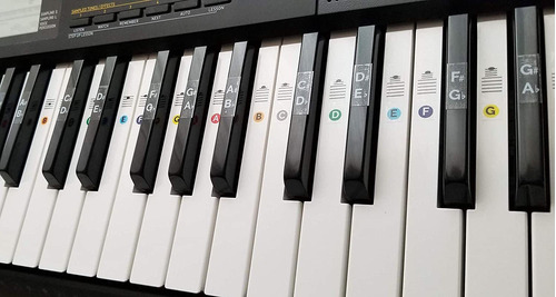 Pegatinas Para Teclado De Piano De Color, Extraíbles, Transp