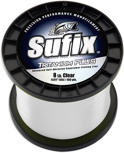 Sufix Tritanium Plus - Sedal De Pesca De 1/4 Libra  Transpar