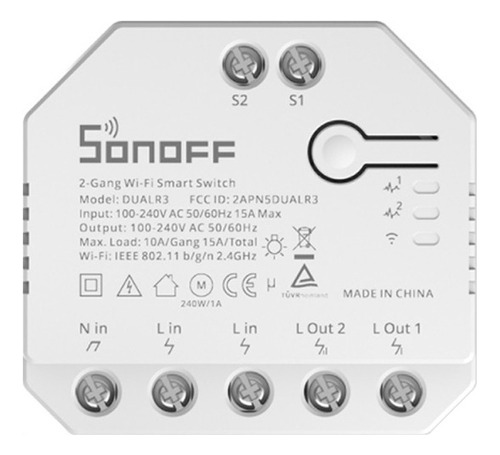 Interruptor Sonoff Automação Residencial Google/alexa Dualr3