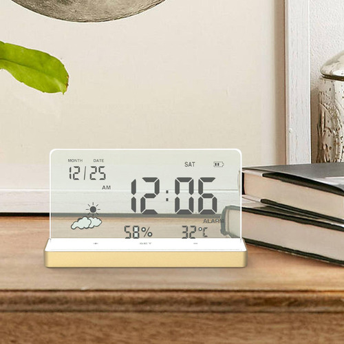 *para Clear Digital Alarm Clock Large Display Touch For