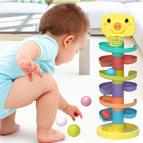 Ball Rolling Track Para Niños Pequeños, Ball Drop 7 Nivel