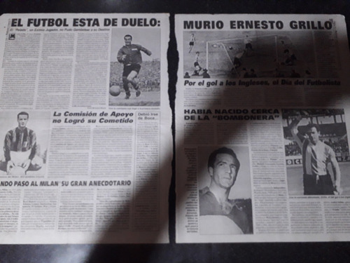 Diario Noticias 19 6 1998 Fútbol Ernesto Grillo Caniggia 