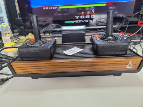 Console Atari 2600 Light Sixer 6 Chaves Frente Madeira Veja Vídeo