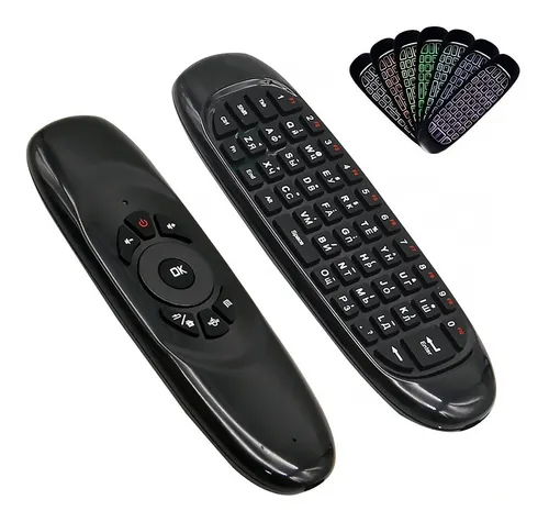 comprar Controle Air Mouse Com Teclado Luminoso E Giroscópio