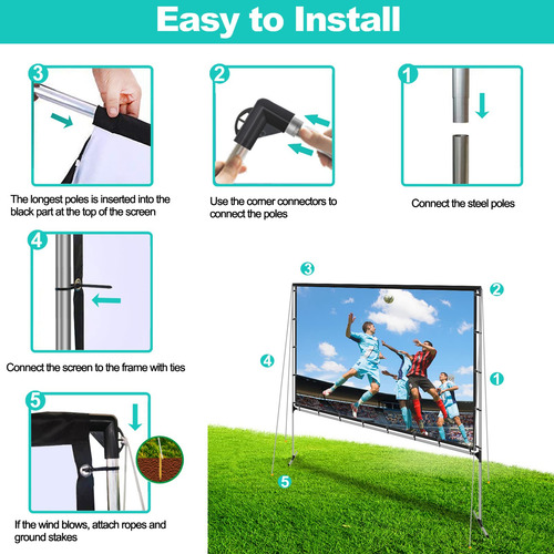 Pantalla De Proyector Gyuem Con Soporte