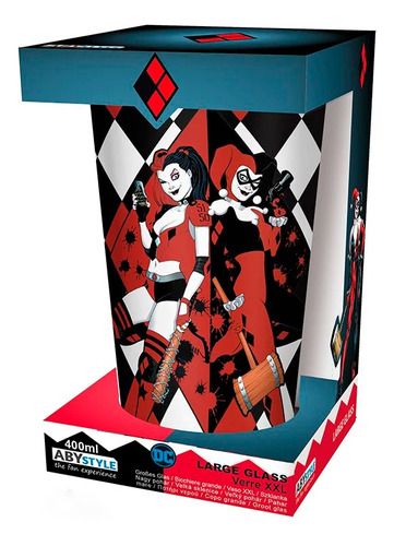 Vaso De Dc Comics Large Glass Harley Quinn