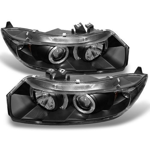 Par Faros Lupa Led Ojo Angel Honda Civic Coupe 2p 2006 2007