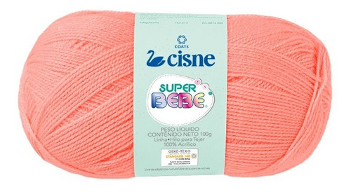 Lana Cisne Super Bebe Por Ovillo - 100gr Color Salmon 02052