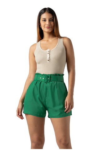 Short Fresco Y Liviano Mujer Color Verde