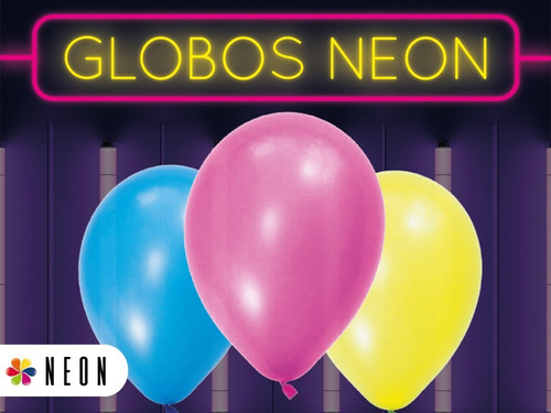 Globos  R12  50 Unidades Neon