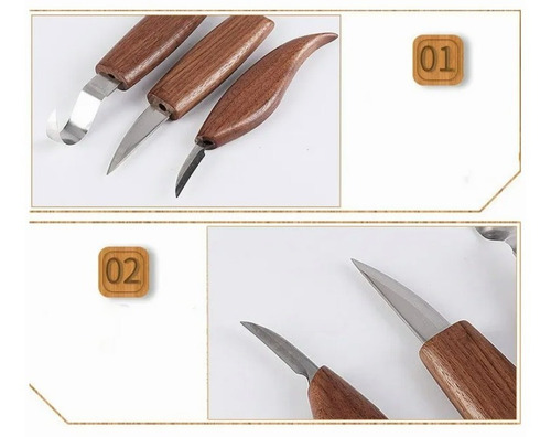 5 Piezas De Cuchillo Para Tallar Madera Cincel Para Carpinte
