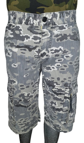 Levis Camuflaje Gris Bermuda Tipo Cargo Hombre Talla 31 (Usado)