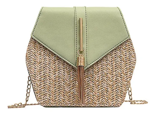 Bolsa de mimbre para playa clearance