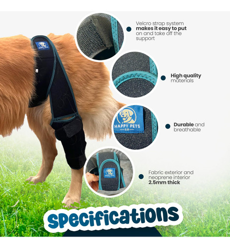Joelheira Para Cães Happy Pets Co Ajustável Para Ligamento C