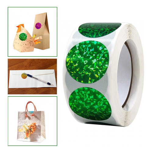 1 Rollo De Pegatinas Decorativas Para Sobres Para Verde