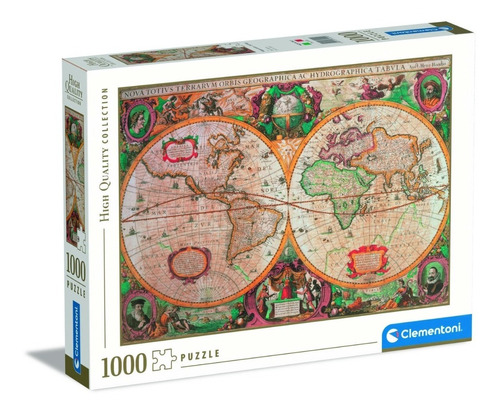 Puzzle 1000 Pz Old Map 31229 - Clementoni