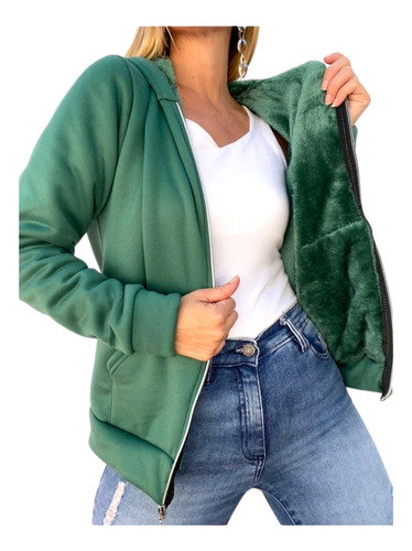 Campera Con Piel Super Calentitas Invierno Mujer Moda