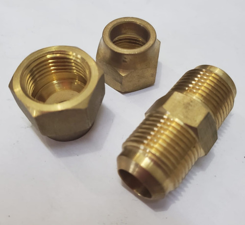 Niple Union Unidor 2 Tuercas Bronce 1/2 Tuberia Flexible