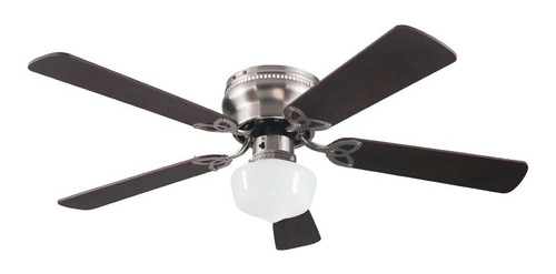 Ventilador De Techo Brisa 1 Luz 5 Aspas Niquel 42pul Coolfan