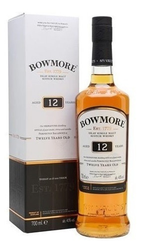 Whisky Single Malt Bowmore 12 Anos 700 Ml C/nfe E Selo Ipi