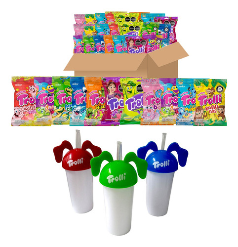 Gomas Trolli Surtida + Vaso Pitillo Dia Del Niño