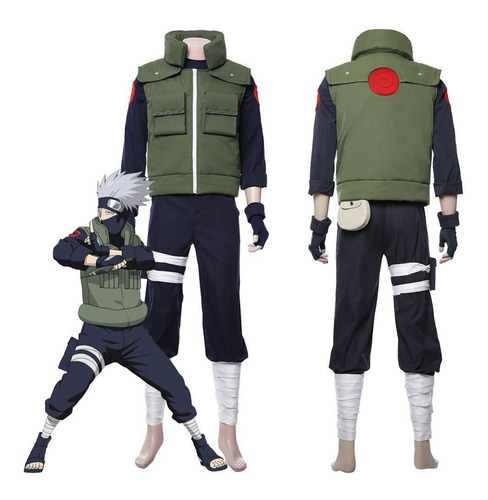 Naruto Hatake Kakashi Cosplay De Traje Hombre Adulto Disfraz