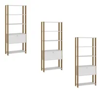 Comprar 3 Estantes Libreros Estanterías Puerta 3 Repisas Blanco