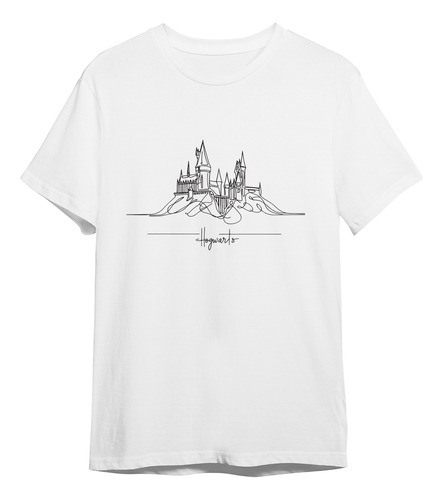 Playera Unisex Minimalista Howarts Harry Potter