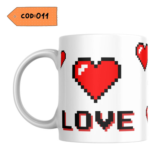 Taza Personalizada Pixel Art Amor / Enamorados / Gamer