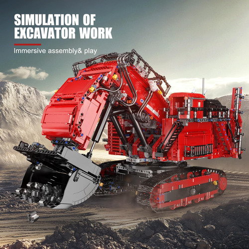 Juego De Bloques De Construcción De Excavadora Con Control R