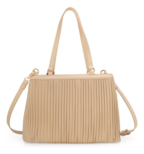 Bolsa Satchel Cloe Banyla Grande Color Beige