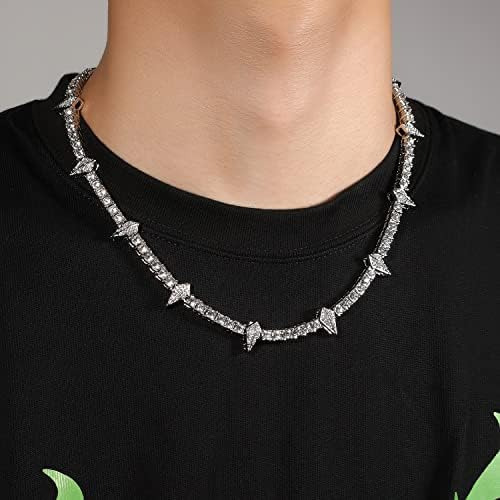 Zivemot Collar De Pantera Negra Cadena De Circón Con Microin