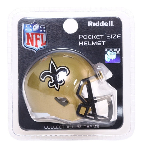 Mini Casco Nfl - Riddell Pocket Size - New Orleans Saints