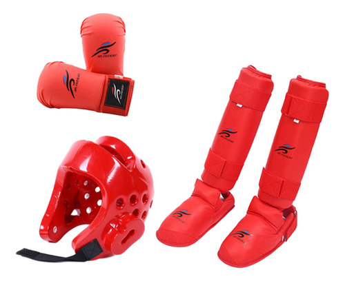 Conjunto De Equipo De De Taekwondo, Casco De Boxeo, Rojo S