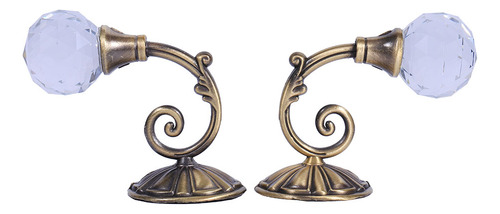 Soporte Para Cortinas De Cristal, 2 Unidades, De Metal, Para