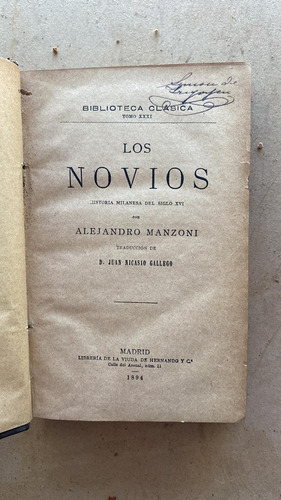 Los Novios - Manzoni, Alejandro