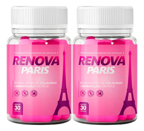 2x Renova Paris 120 Cáps Original - Pele Firme - Promoção