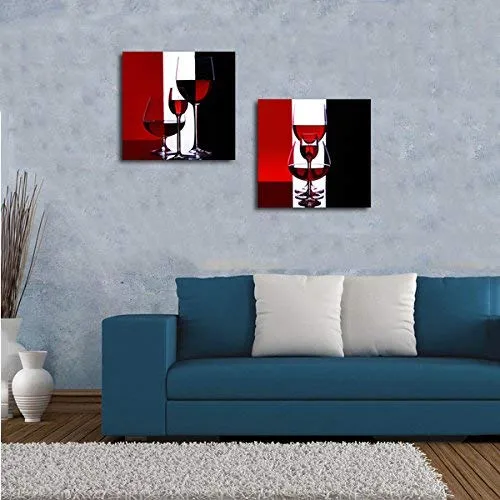 Pinturas Lienzo De Vino Cuadro De Arte Abstracto De Cop...