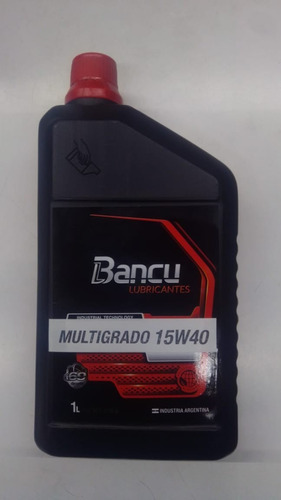 Aceite Multigrado 15/40w Bancu 4tx1 Lts P/ Motor Y Compresor