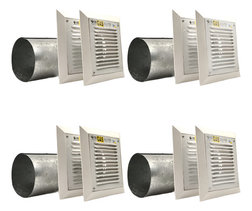Rejilla De Ventilación Kit Completo Aprob. 100cm2 X4unidades