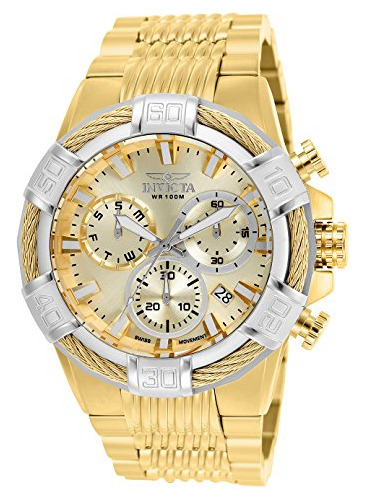 Invicta 25868 Bolt Reloj Dorado De Cuarzo Con Pantalla Analó